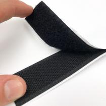 Fecho de Contato Adesivo Dupla Face 25mm Preto - 2 Metros Fecho de Contato Adesivo Dupla Face 25mm Preto - 2 Metros