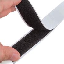 Fecho de contato adesivo preto 25mm - fita adesiva