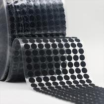 Fecho De Contato Casado tiras autocolantes 15mm Adesivo 500 Pares Cor Preto