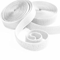 Fecho de Contato Macho e Fêmea 20mm - Branco - 25 Metros