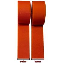 Fecho De Contato Macho e Fêmea 50mm X 1 Metro - Laranja