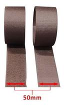 Fecho De Contato Macho / Fêmea 50mm X 1 Metro Cor Café