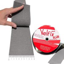 Fecho de contato velfix cinza 100mm Fecho de contato velfix cinza 100mm