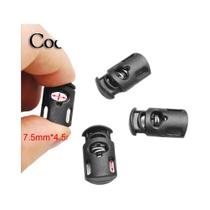 Fecho De Cordão De Plástico Preto 50 Peças Para Paracord, Corda De Ajuste, Cordão De Chaveiro,