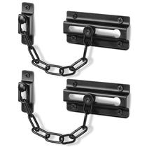 Fecho de corrente para porta Fitoon, 2 unidades, preto, segurança Fecho de corrente para porta Fitoon, 2 unidades, preto, segurança