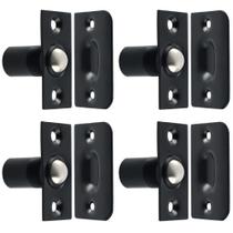 Fecho de esfera para porta Alise com tensão ajustável, preto, pacote com 4 Fecho de esfera para porta Alise com tensão ajustável, preto, pacote com 4
