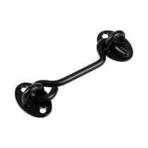 Fecho De Gancho E Olhal Em Aço Inoxidável Preto E Prata Reforçado Com Parafusos Para Portas De Fecho De Gancho E Olhal Em Aço Inoxidável Preto E Prata Reforçado Com Parafusos Para Portas De