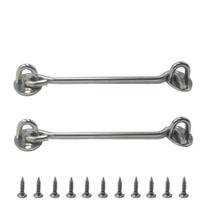 Fecho de Gancho para Porta PDETVEO 15 cm em Aço Inoxidável, 2 Peças Fecho de Gancho para Porta PDETVEO 15 cm em Aço Inoxidável, 2 Peças