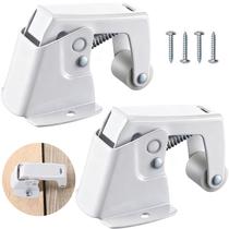 Fecho de Porta Dreyoo, 2 Unidades, Zincado Branco, Base de 4,4 cm