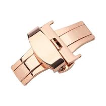 Fecho De Relógio Ajustável Em Forma De Borboleta Para Pulseira De Couro 10-22mm Substituição De