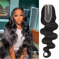 Fecho de renda HD Anvnkl Body Wave 100% virgem brasileira 18 cm