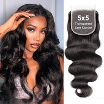 Fecho de renda Hotlulana Body Wave 5x5 100% cabelo humano 20cm Fecho de renda Hotlulana Body Wave 5x5 100% cabelo humano 20cm