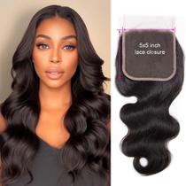 Fecho de renda MDL Body Wave 10A Virgin Remy Human Hair 14 polegadas Fecho de renda MDL Body Wave 10A Virgin Remy Human Hair 14 polegadas