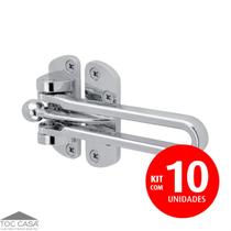 Fecho De Segurança Trifor Para Porta Em Zamak Cromado Kit 10