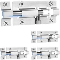 Fecho Deslizante INBOF em Aço Inoxidável 7,2 cm - Kit com 4
