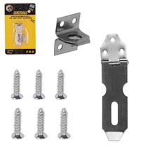 Fecho Dobradica De Aco Para Cadeado Pro 2'' 7,5X2,2Cm Fecho Dobradica De Aco Para Cadeado Pro 2'' 7,5X2,2Cm