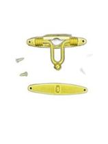 Fecho Dourado com Suporte Cadeado 5x3,5cm MDF Artesanato