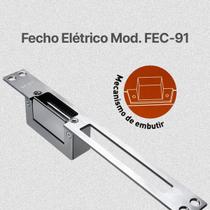 Fecho Elétrico De Embutir Para Portas Portões Batentes Fec-91 HDL