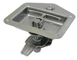 Fecho Fechadura Trava Alça Inox Baú Furgão Maleiro Motor Home Pickup Chave