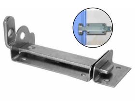 Fecho ferrolho trinco chato zincado n.2 para portão de acesso encaixe de cadeado metal sales