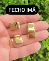 Fecho Ima Retangular 30mm com Abertura de 10mm - Ideal para Joias
