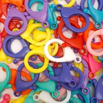 Fecho Lagosta Acrílico Colorido 36mm 50pçs 70g Fecho Lagosta Acrílico Colorido 36mm 50pçs 70g