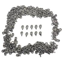 Fecho Lagosta FERRO - 10mm - 50 peças - Confecção de Bijuterias, colar, braceletes, pulseira