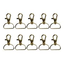 Fecho Lagosta Gancho Cor Dourada 4,5cm x 3cm 50 Peças Mosquetão