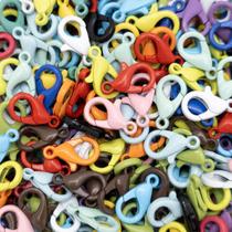 Fecho Lagosta Metal Colorido 10mm 50pçs 25g Pulseira Colar Bijuteria Fecho Lagosta Metal Colorido 10mm 50pçs 25g Pulseira Colar Bijuteria