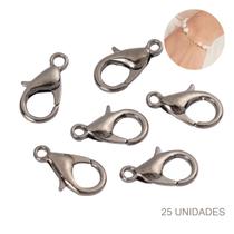 Fecho Lagosta Para Bijouteria Pulseira 12mm Metal 25 Peças