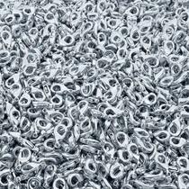 Fecho Lagosta para Bijuterias 12mm - Prata - 100 peças