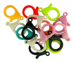 Fecho Lagosta Plástico Coloridos Para Artesanato 3,5cm 10pçs