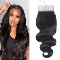 Fecho Liangya Hair Body Wave 4x4 100% cabelo virgem brasileiro