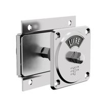 Fecho Livre/Ocupado Para Banheiro Cromado 3f