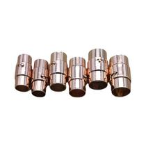 Fecho Magnético De Couro Para Pulseira E Colar, Conector Com Mecanismo De Bloqueio, 5 Peças,