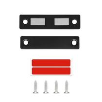 Fecho Magnético Imã Ultra Forte Armários Chapa Longa - Preto