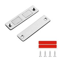 Fecho Magnético Imã Ultra Forte Armários Prata Chapa Longa