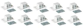 Fecho magnético MPJ extra forte branco níquel, kit com 10 unidades Fecho magnético MPJ extra forte branco níquel, kit com 10 unidades