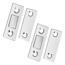 Fecho magnético para armário com fita adesiva e parafusos kit com 2 unidades, ultra fino e resistente Fecho magnético para armário com fita adesiva e parafusos kit com 2 unidades, ultra fino e resistente