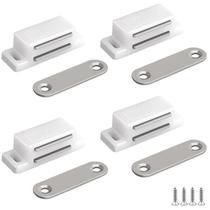Fecho Magnético para Armário FNFAI, Kit com 4 Unidades, Branco Fecho Magnético para Armário FNFAI, Kit com 4 Unidades, Branco