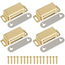 Fecho Magnético para Porta de Armário Alise Dourado em Aço Inoxidável, 4 Peças Fecho Magnético para Porta de Armário Alise Dourado em Aço Inoxidável, 4 Peças