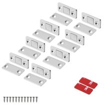 Fecho Magnético para Porta de Armário Mousike em Aço Inoxidável, Kit com 8 Unidades Fecho Magnético para Porta de Armário Mousike em Aço Inoxidável, Kit com 8 Unidades