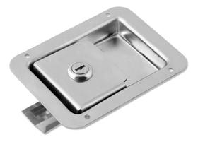 Fecho Maleiro C/chave Embutido Inox Para Baú / Furgão