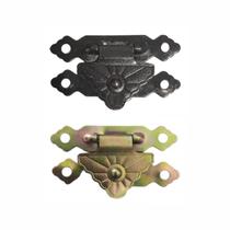 Fecho Metalico Provençal para Artesanato em MDF e Madeira - Kit com 50 un