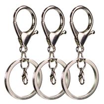 Fecho Mosquetão De Metal Com Argola Italiana 30mm 100 unidades