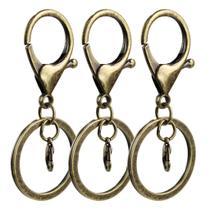 Fecho Mosquetão De Metal Com Argola Italiana 30mm Para Chaveiros 10 unidades