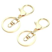 Fecho Mosquetão Lagosta Com Girador Argola Chaveiro Dourado 30x68mm 20pçs 180g