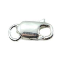 Fecho Mosquetão Prata Legitima 925 P/ Correntes E Pulseiras