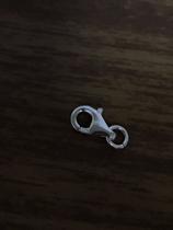 Fecho Mosquetão Prata Maciça 925 P/ Corrente E Pulseiras