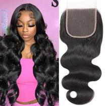 Fecho Nerkre Body Wave 4x4 HD Lace 25 cm preto natural